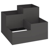Vidaxl tuin bloempot zwart 100 x 100 x 60 cm staal