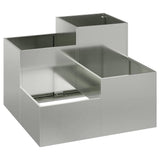 Vidaxl tuin bloempot zilver 100 x 100 x 60 cm gegalvaniseerd staal