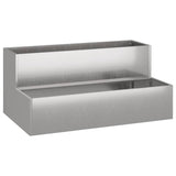 Vidaxl tuin bloempot zilver 100 x 60 x 45 cm roestvrij staal