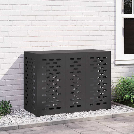 Vidaxl airconditioner hoes zwart 110 x 50 x 80 cm staal
