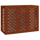 Vidaxl airconditioner hoes roestig 110 x 50 x 80 cm cortenstaal