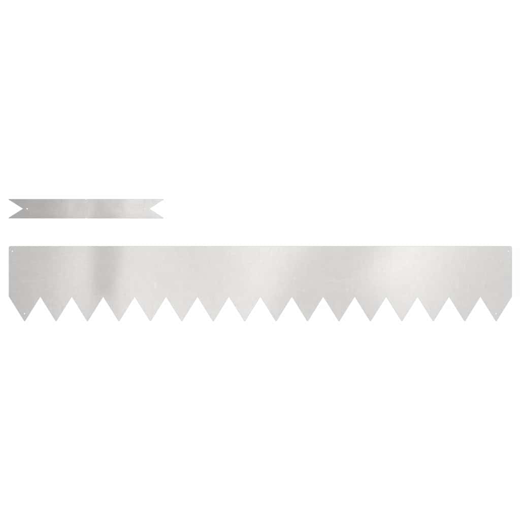 Vidaxl tuinrand 20 pcs zilver 100 x 0.05 x 20 cm roestvrij staal