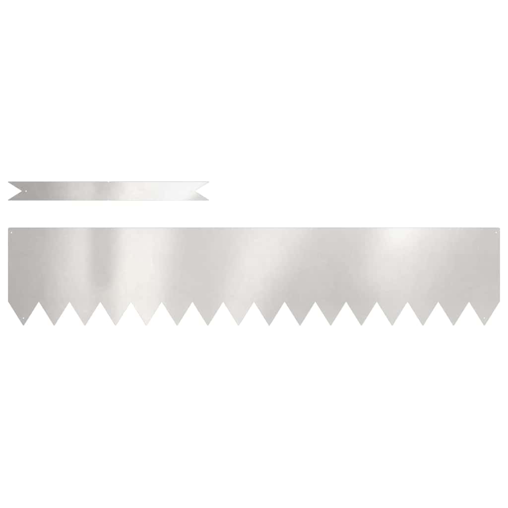 Vidaxl tuinrand 20 pcs zilver 100 x 0.05 x 20 cm roestvrij staal