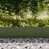 Vidaxl tuinrand 10 pcs olijf groen 100 x 0.05 x 20 cm
