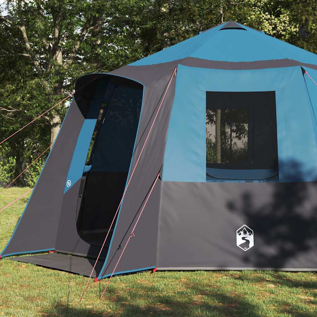 Vidaxl huisje tent met dak blauw en grijs 405 x 405 x 273 cm