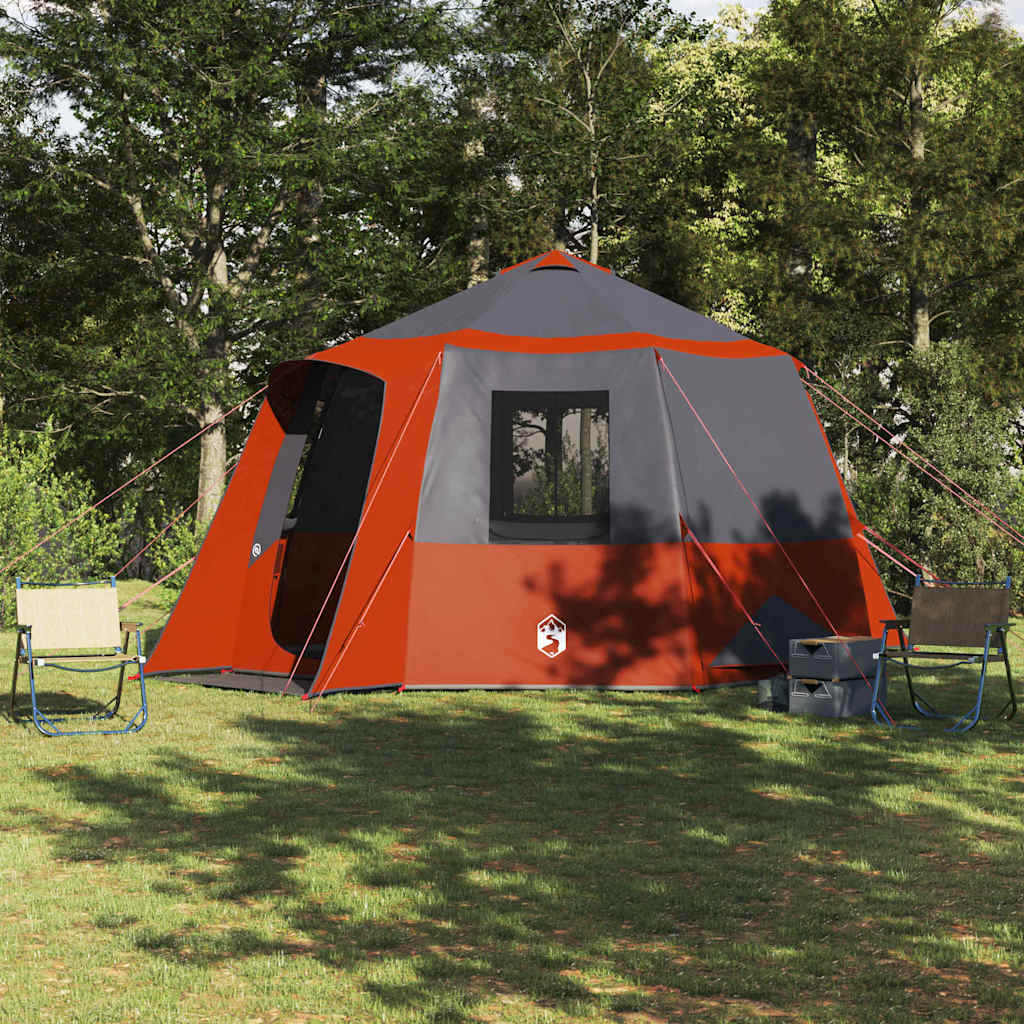 Vidaxl huisje tent met dak grijs en oranje 405 x 405 x 273 cm