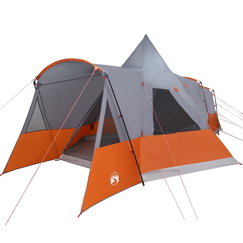 Vidaxl teepee tent met dak grijs en oranje 720 x 465 x 295 cm