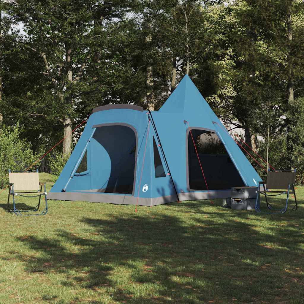 Vidaxl teepee tent met dak met opslag blauw 545 x 450 x 295 cm