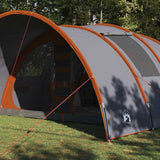 Vidaxl tunneltent met dak grijs en oranje 710 x 460 x 245 cm