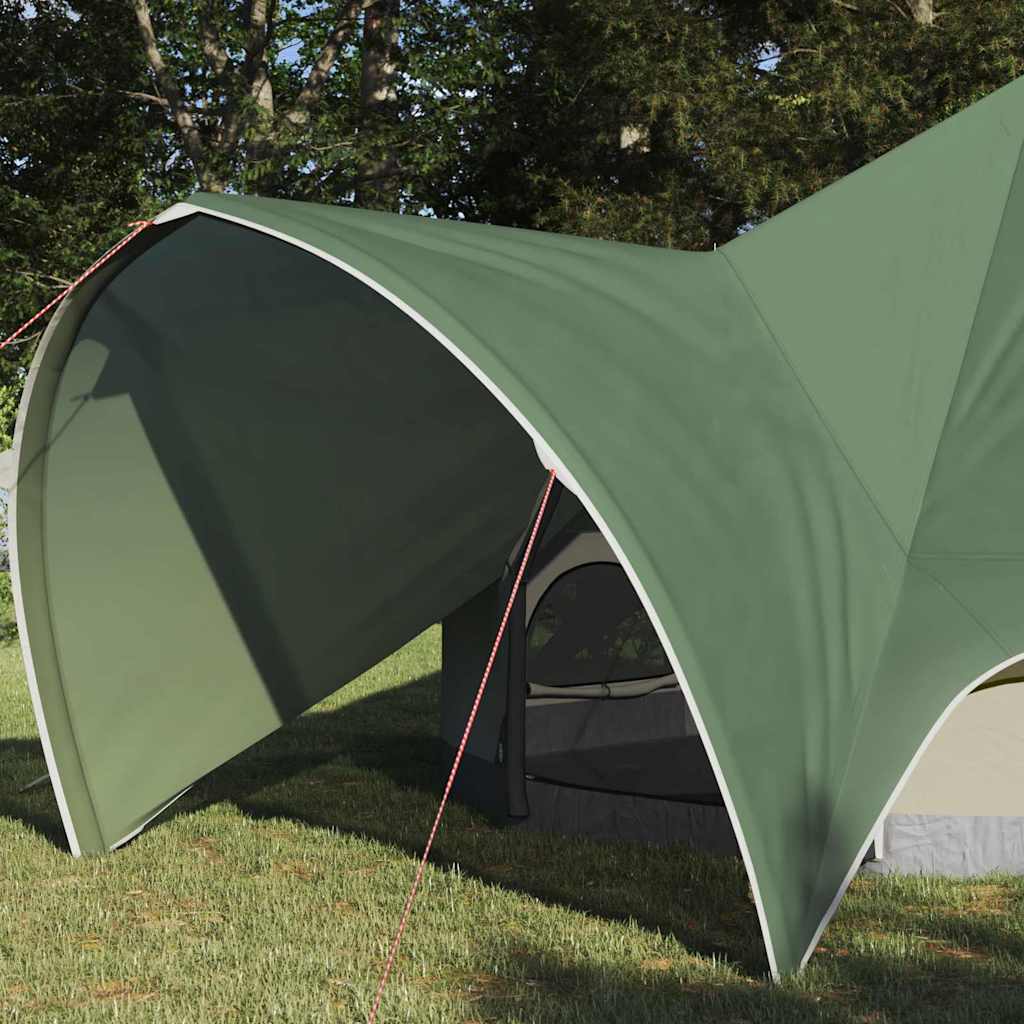 Vidaxl teepee tent met dak groen en grijs 600 x 600 x 347 cm