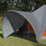 Vidaxl teepee tent met dak grijs en oranje 600 x 600 x 347 cm