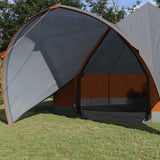 Vidaxl teepee tent met dak grijs en oranje 600 x 600 x 347 cm