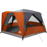 Vidaxl huisje tent met dak grijs en oranje 400 x 350 x 212 cm