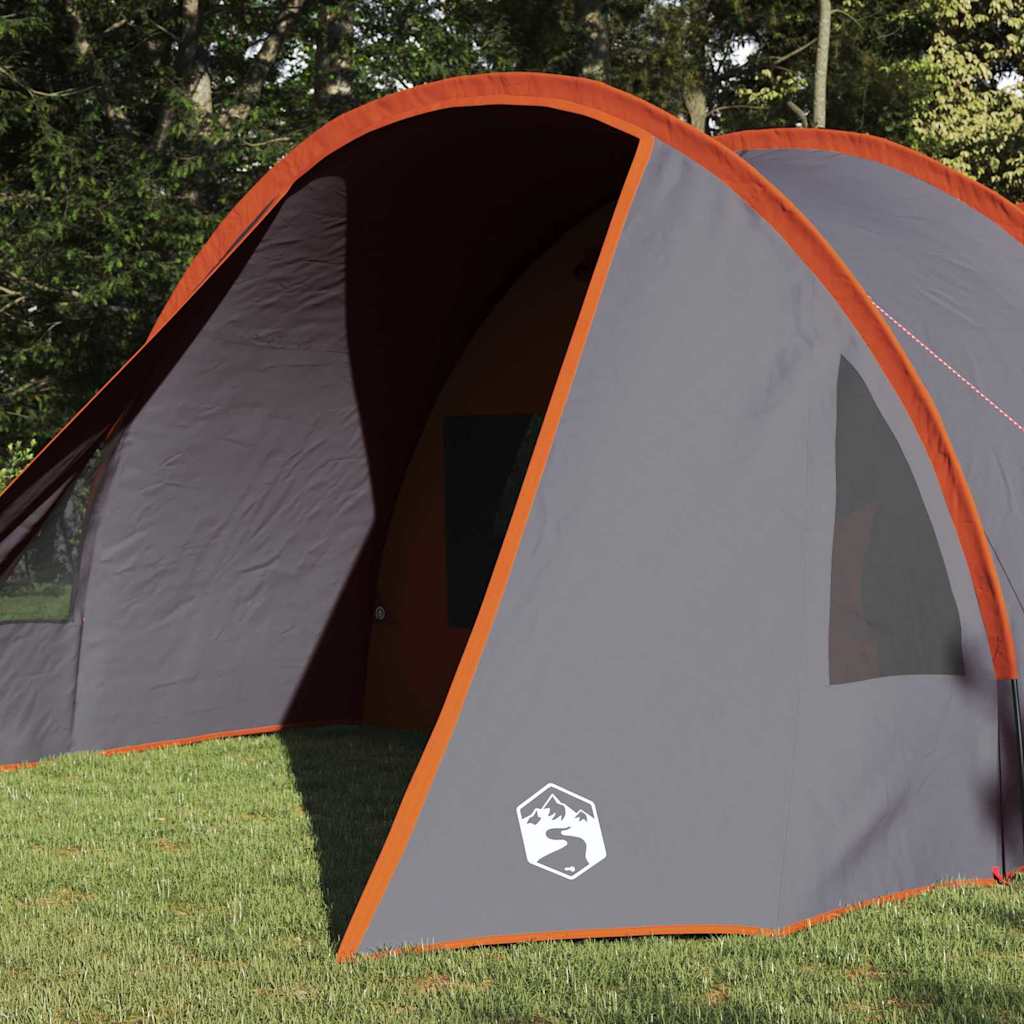 Vidaxl tunneltent met dak grijs en oranje 778 x 356 x 210 cm