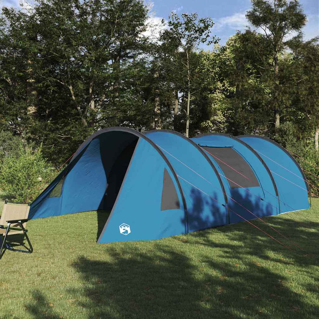 Vidaxl tunneltent met dak met opslag blauw en grijs 778 x 356 x 210 cm