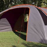 Vidaxl tunneltent met dak grijs en oranje 700 x 590 x 215 cm