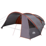 Vidaxl tunneltent met dak grijs en oranje 700 x 590 x 215 cm