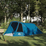 Vidaxl tunneltent met dak met opslag blauw en grijs 328 x 228 x 115 cm
