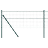 Vidaxl afrasteringspaal 7 pcs groen staal