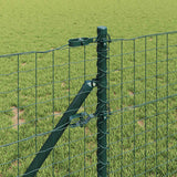 Vidaxl afrasteringspaal 7 pcs groen staal