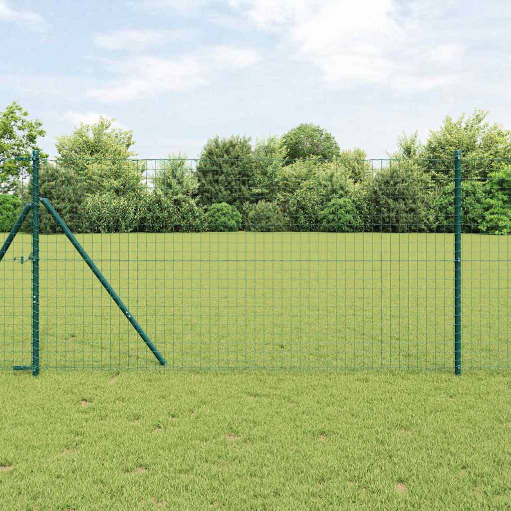 Vidaxl afrasteringspaal 13 pcs groen staal