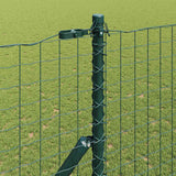 Vidaxl afrasteringspaal 7 pcs groen staal