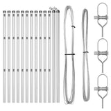 Vidaxl afrasteringspaal 13 pcs zilver staal