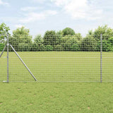 Vidaxl afrasteringspaal 13 pcs zilver staal