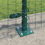 Vidaxl afrasteringspaal 7 pcs groen staal