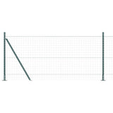 Vidaxl afrasteringspaal 7 pcs groen staal