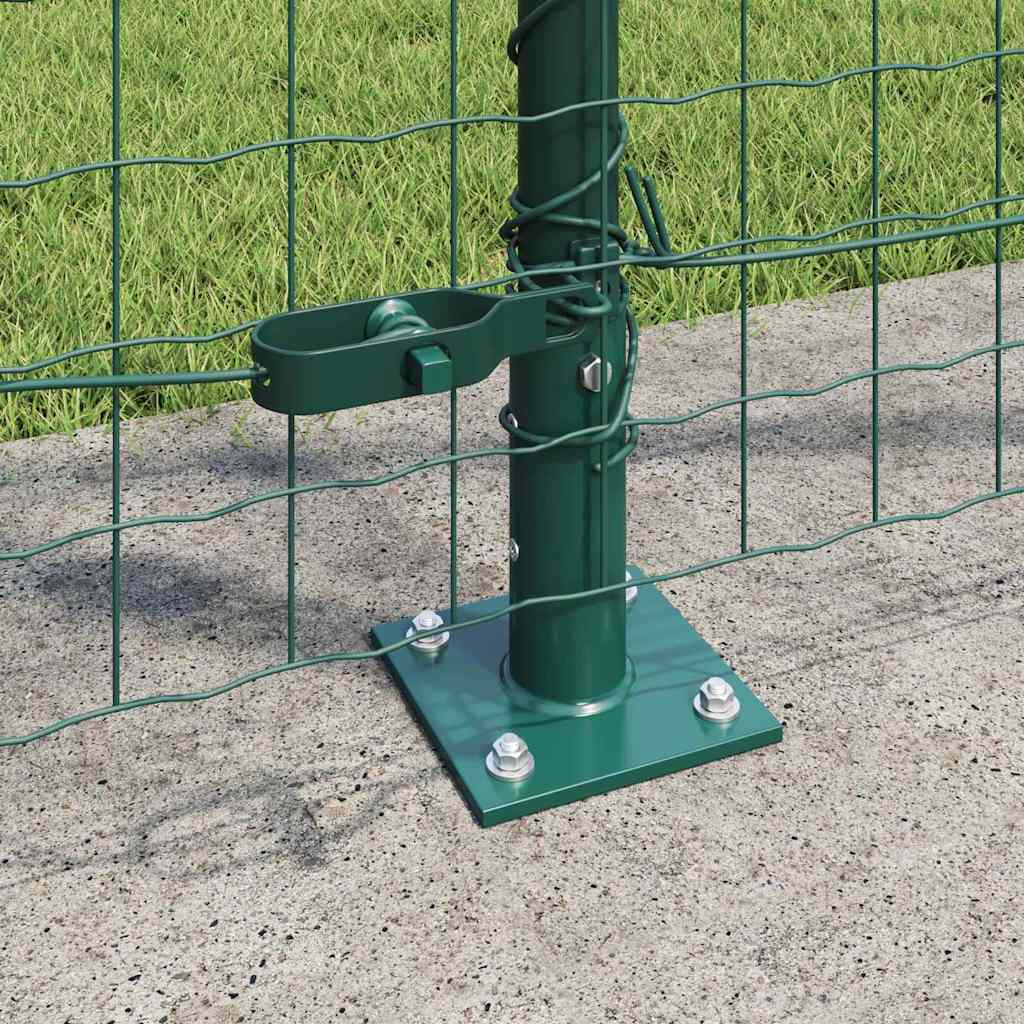Vidaxl afrasteringspaal 7 pcs groen staal