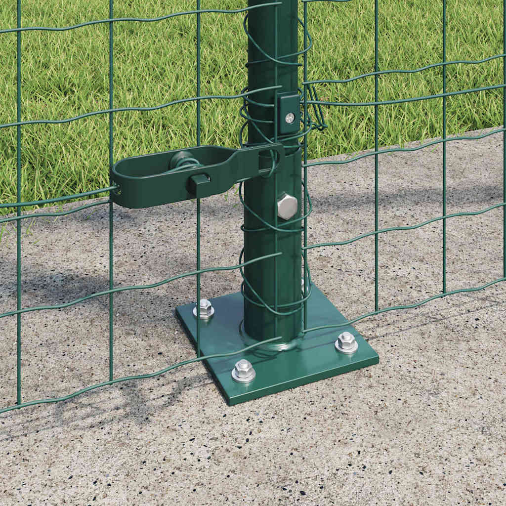 Vidaxl afrasteringspaal 7 pcs groen staal