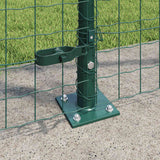 Vidaxl afrasteringspaal 7 pcs groen staal