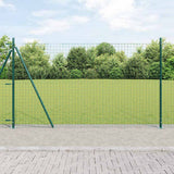 Vidaxl afrasteringspaal 7 pcs groen staal