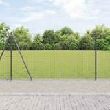 Vidaxl afrasteringspaal 7 pcs grijs staal