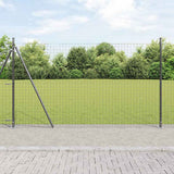 Vidaxl afrasteringspaal 7 pcs grijs staal