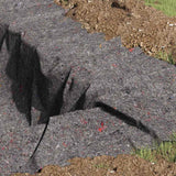 Vidaxl vijver vlies grijs 1 x 50 m polyester en katoen