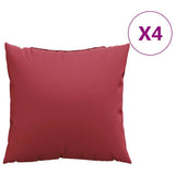 Vidaxl bankkussens 4 stuks wijnrood 60x60 cm stof