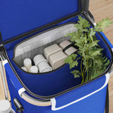 Vidaxl winkel trolley blauw 36,5 x 46,5 x 100,5 cm oxford stof