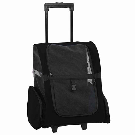 Vidaxl huisdierentrolley 3-in-1 48x32x(57-106) cm oxford stof zwart