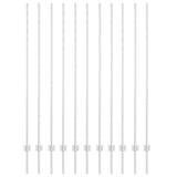 Vidaxl afrasteringspaal 11 pcs zilver 160 cm staal