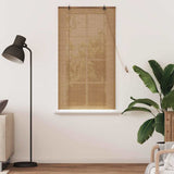 Vidaxl rolgordijn met gordijnen bruin 90 x 160 cm bamboe