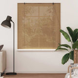 Vidaxl rolgordijn met gordijnen bruin 150 x 160 cm bamboe