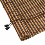 Vidaxl rolgordijn met gordijnen bruin 110 x 220 cm bamboe