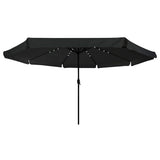 Vidaxl tuinparasol zwart 395 x 395 x 245 cm polyester