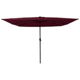 Vidaxl tuinparasol bordeaux rood 295 x 295 x 245 cm polyester en staal