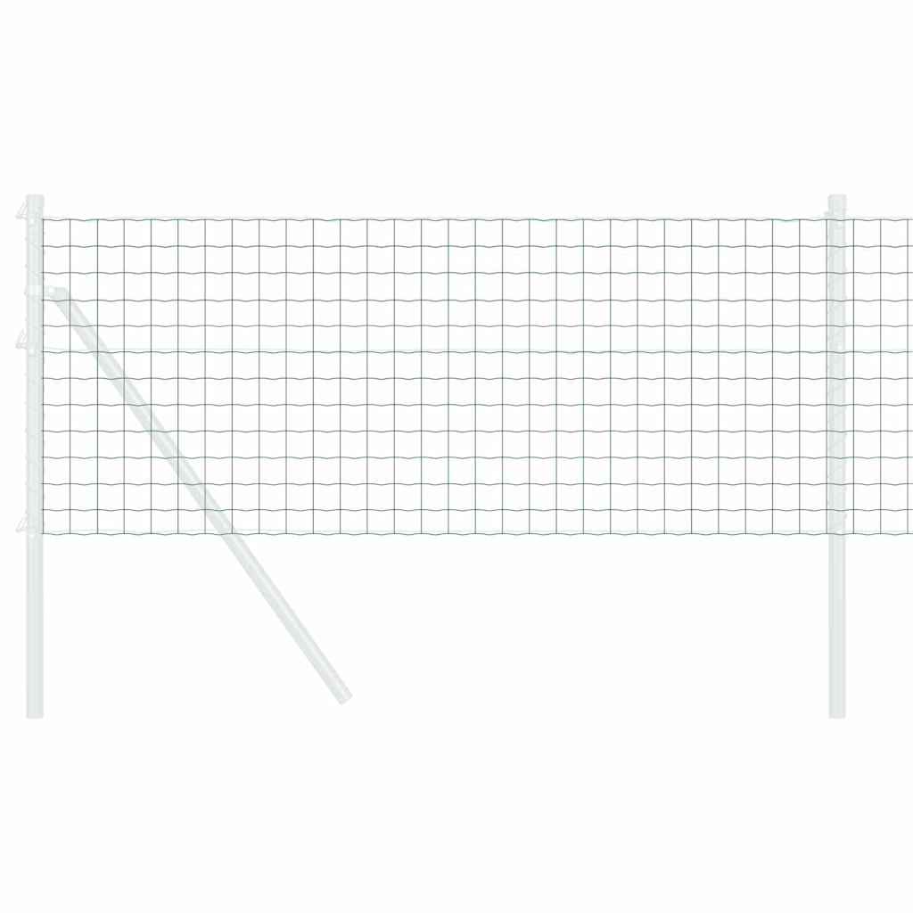 Vidaxl euro hek groen 0,8 x 10 m pvc-gecoat ijzer