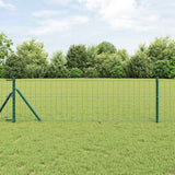 Vidaxl euro hek groen 0,8 x 10 m pvc-gecoat ijzer