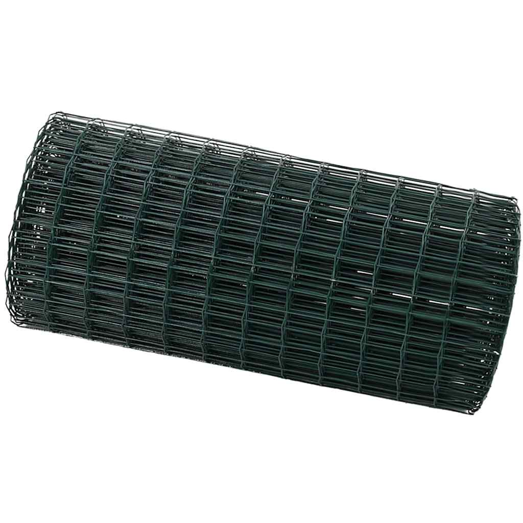 Vidaxl euro hek groen 0.8 x 25 m pvc-gecoat ijzer