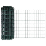 Vidaxl euro hek groen 0,6 x 25 m pvc-gecoat ijzer